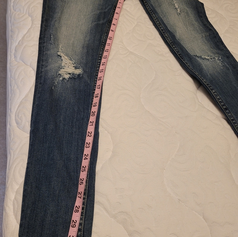 Vigoss Jagger Mid rise distressed skinny blue jeans. Size 30. - Picture 2 of 11